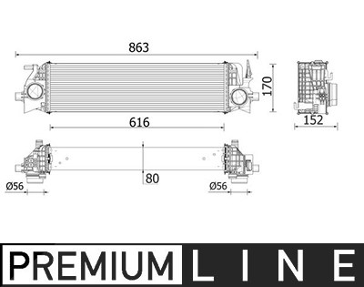 Mahle Ladeluftkühler [Hersteller-Nr. CI554000P] für Volvo von MAHLE