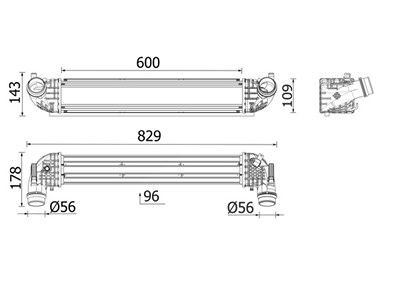 Mahle Ladeluftkühler [Hersteller-Nr. CI668000P] für Opel von MAHLE