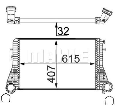 Mahle Ladeluftkühler [Hersteller-Nr. CI83000S] für Audi, Seat, Skoda, VW von MAHLE