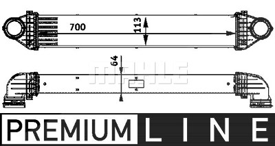 Mahle Ladeluftkühler [Hersteller-Nr. CI84000P] für Mercedes-Benz von MAHLE