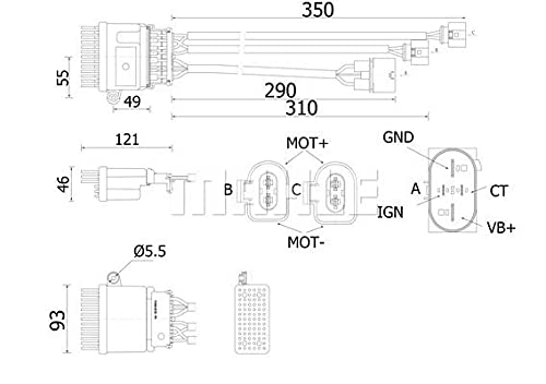 MAHLE ABR 78 000S Regler Innenraumgebläse mit Kabelsatz u.a. passend für A4 B8 (8K2) von MAHLE