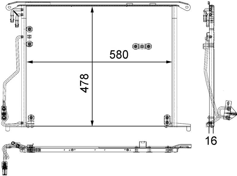 MAHLE AC 334 000S A/C-Kondensator BEHR von MAHLE