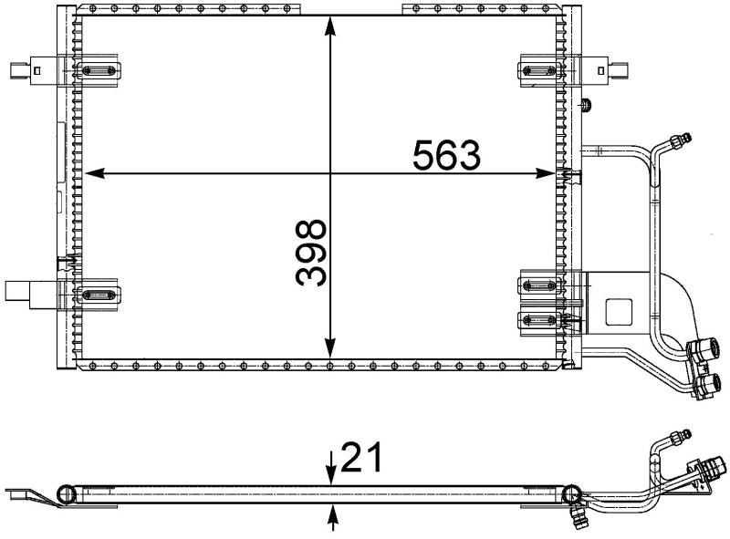 MAHLE AC 352 000S A/C-Kondensator BEHR von MAHLE