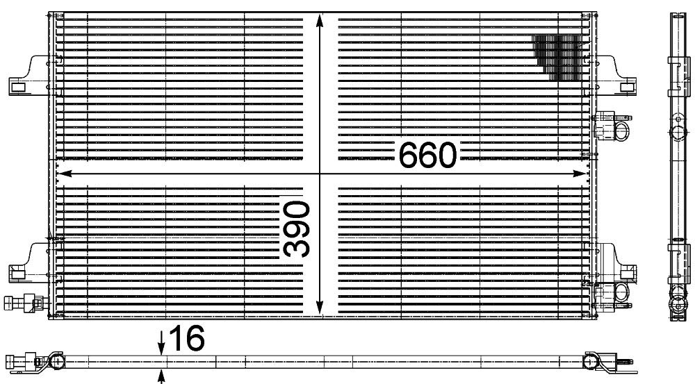 MAHLE AC 366 000P Kondensator Klimaanlage u.a. passend für RENAULT LAGUNA II Grandtour (KG0/1_) von MAHLE