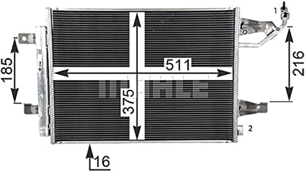 MAHLE AC 509 000S Kondensator Klimaanlage mit Trockner u.a. passend für COLT VI (Z3_A/ Z2_A) von MAHLE