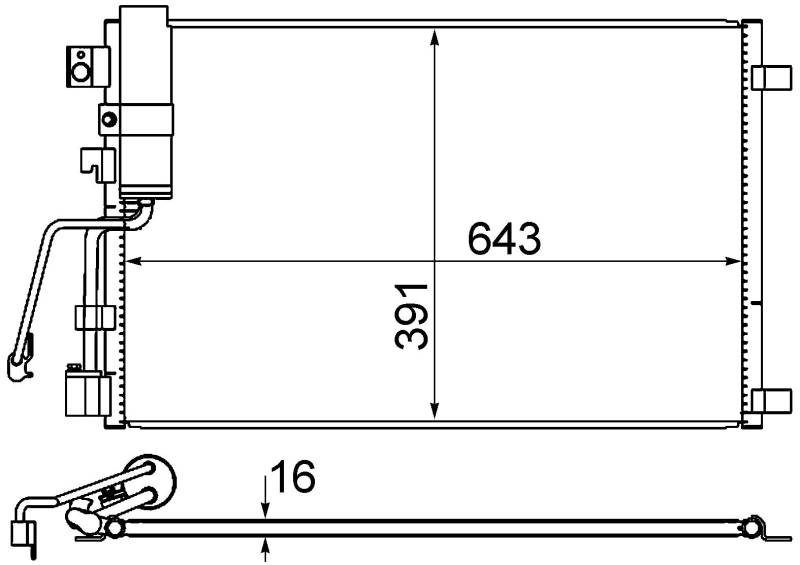 MAHLE AC 605 000S A/C-Kondensator BEHR von MAHLE