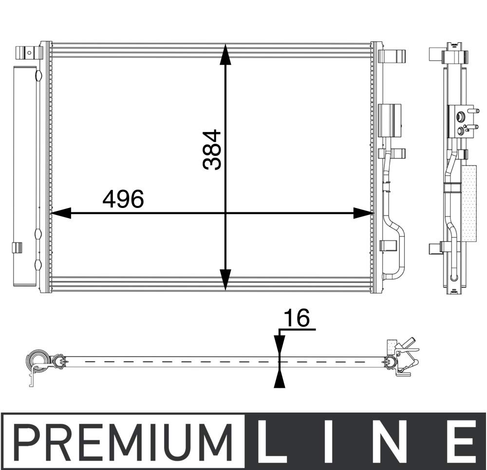 MAHLE AC 61 000P A/C-Kondensator BEHR PREMIUM LINE von MAHLE