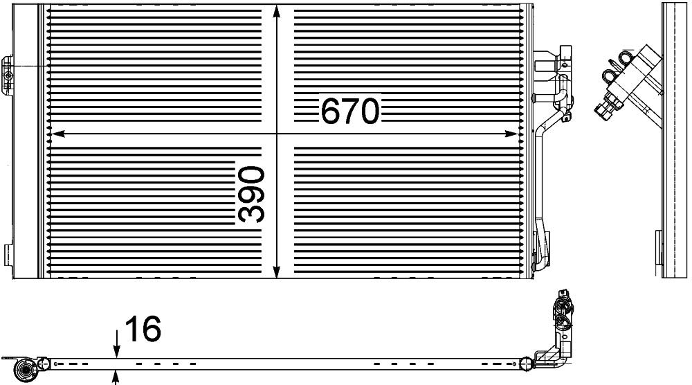 MAHLE AC 761 000P A/C-Kondensator BEHR PREMIUM LINE von MAHLE