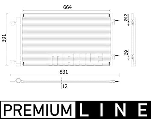 MAHLE AC 901 000P Kondensator Klimaanlage mit Trockner u.a. passend für OPEL ASTRA K (B16) von MAHLE