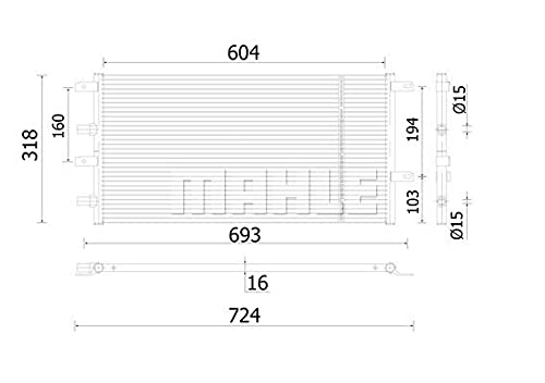 MAHLE AC 914 000S Kondensator Klimaanlage u.a. passend für IVECO DAILY VI von MAHLE