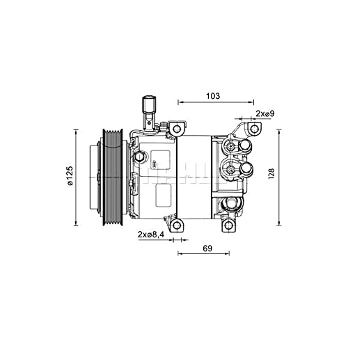 MAHLE ACP 1458 000P Kompressor Klimaanlage u.a. passend für i20 I (PB/ PBT) von MAHLE