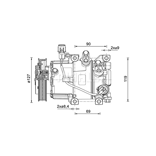 MAHLE ACP 1464 000P Kompressor Klimaanlage u.a. passend für i20 II (GB/ IB) von MAHLE