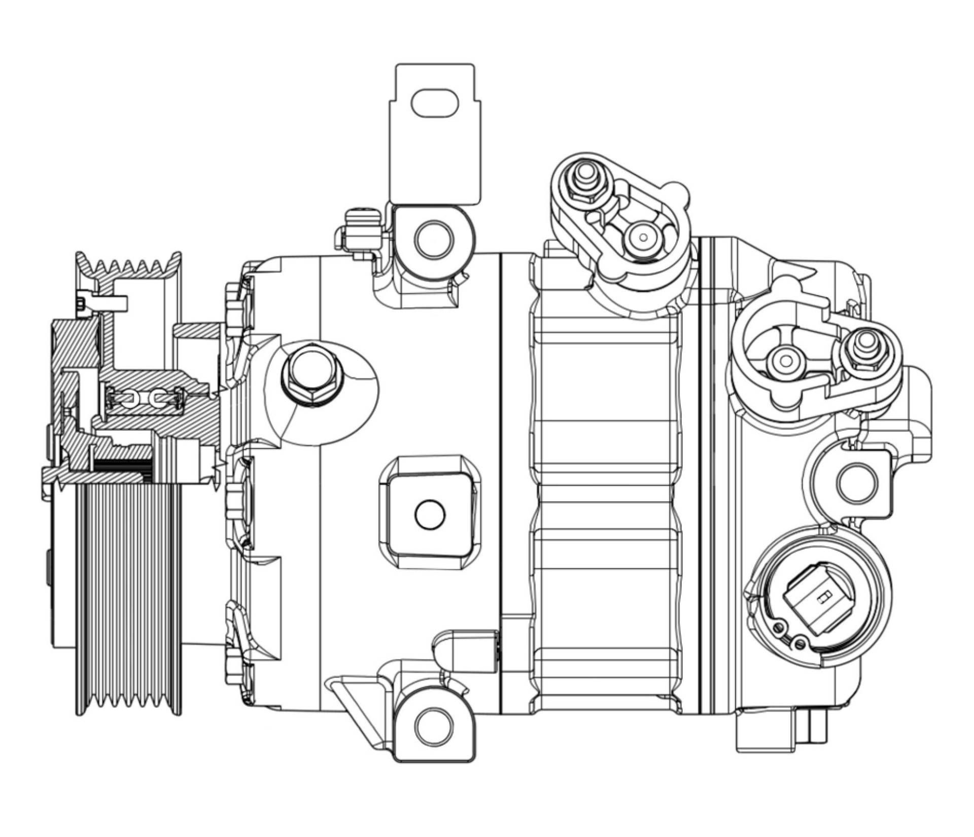 MAHLE ACP 634 000P Kompressor Klimaanlage Keilrippenriemenscheibe 115MMu.a. passend für TUCSON von MAHLE