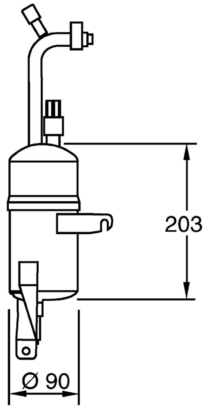 MAHLE AD 283 000P Trockner Klimaanlage mit Druckschalter u.a. passend für FORD KA (RB_) von MAHLE