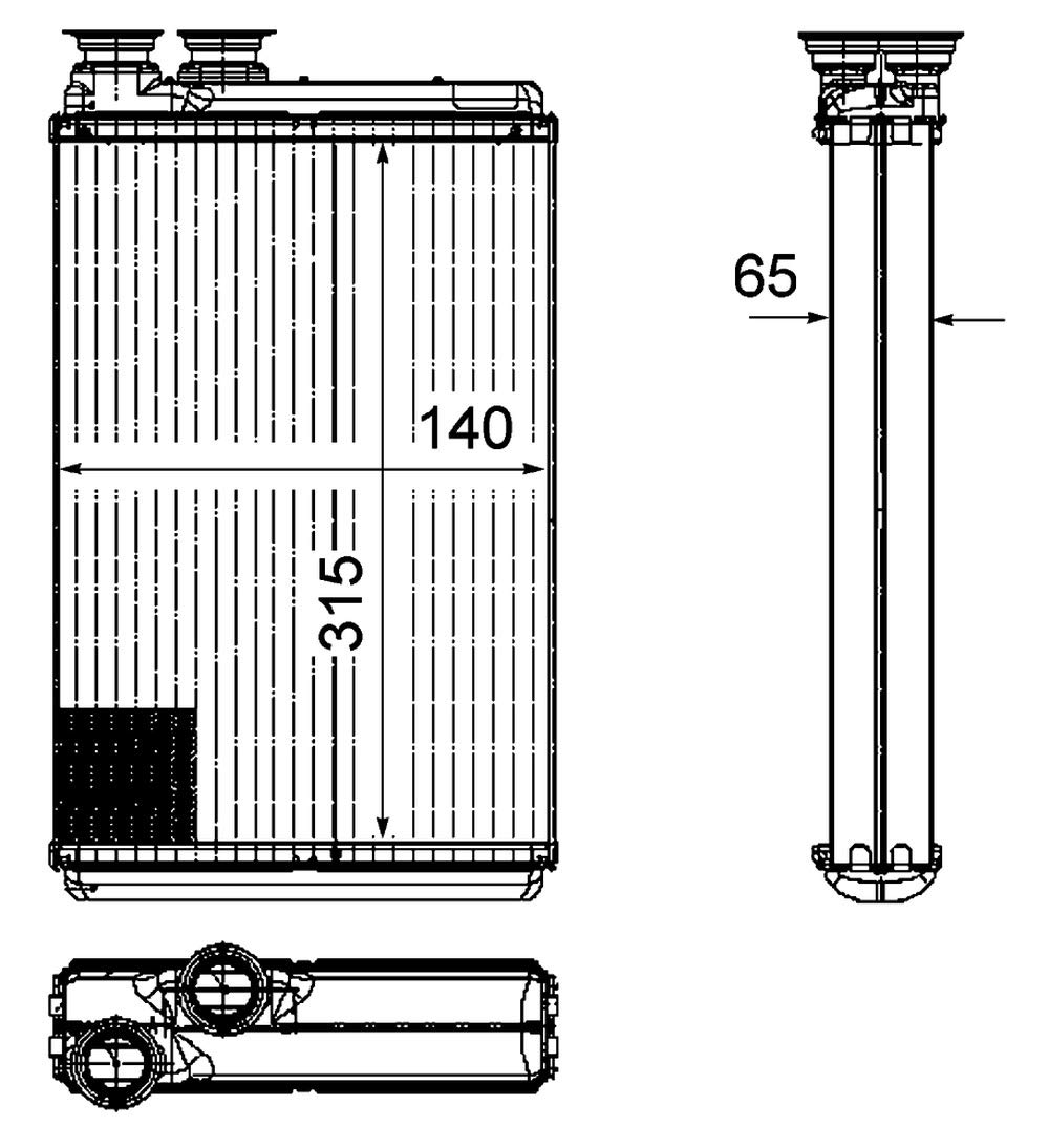 MAHLE AH 195 000P Innenraum-Wärmetauscher BEHR PREMIUM LINE von MAHLE