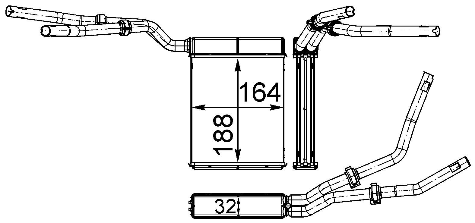 MAHLE AH 199 000S Innenraum-Wärmetauscher BEHR von MAHLE