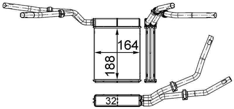 MAHLE AH 199 000S Innenraum-Wärmetauscher BEHR von MAHLE