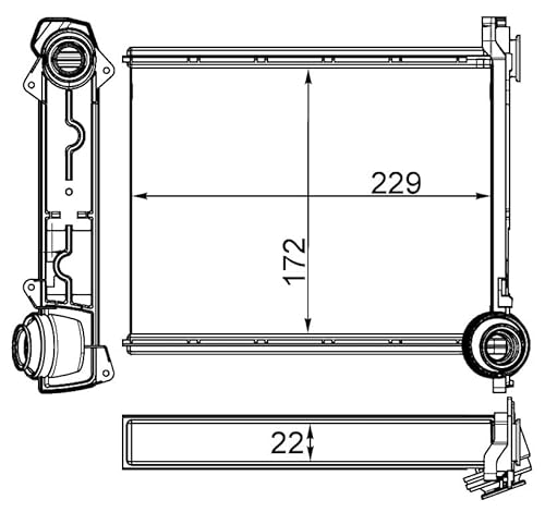 MAHLE AH 264 000S Wärmetauscher Innenraumheizung u.a. passend für PEUGEOT 308 I (4A_/ 4C_) von MAHLE