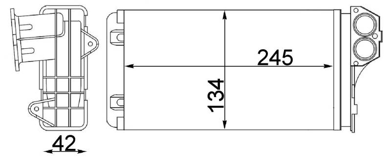 MAHLE AH 88 000S Wärmetauscher Innenraumheizung u.a. passend für PEUGEOT 206 Schrägheck (2A/C) von MAHLE