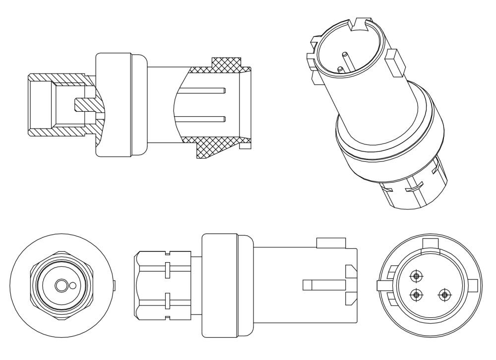 MAHLE ASE 6 000P Druckschalter Klimaanlage u.a. passend für CHRYSLER GRAND VOYAGER V (RT) von MAHLE