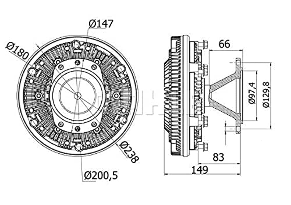 MAHLE CFC 8 000S Lüfterkupplung BEHR von MAHLE