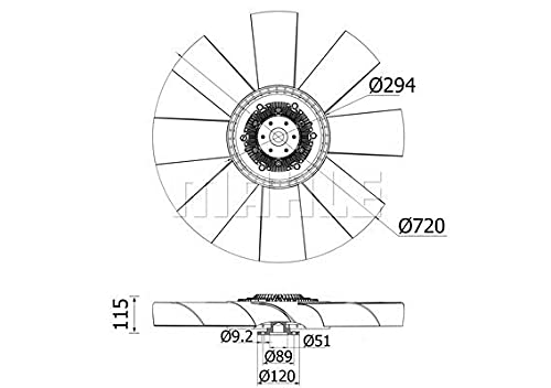 MAHLE CFF 412 000S Kühlmittelkühler-/Kondensator-Lüfter BEHR von MAHLE