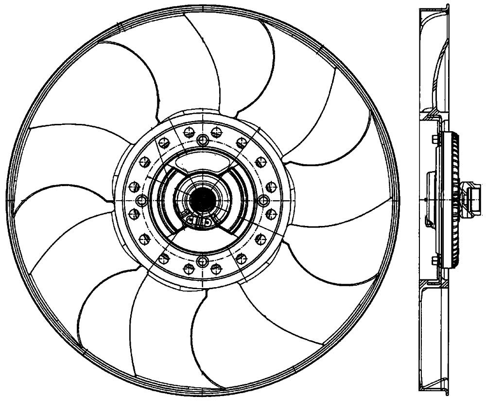 MAHLE CFF 489 000P Lüfter Motorkühlung u.a. passend für FORD TRANSIT Kasten (FA_ _) von MAHLE