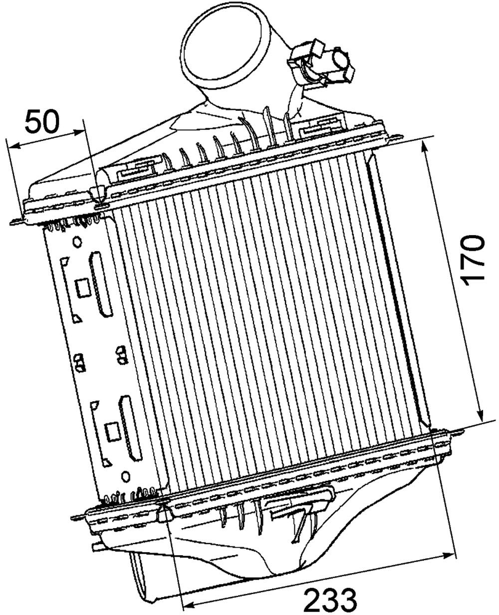 MAHLE CI 174 000P Ladeluftkühler mit Sensor u.a. passend für SMART FORTWO Coupe (451) von MAHLE