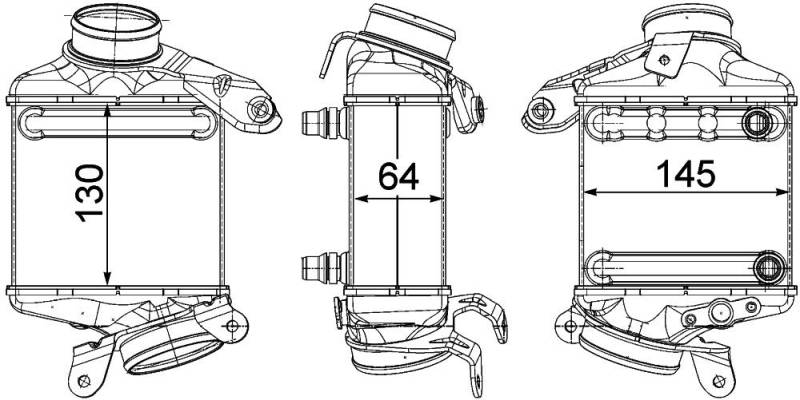 MAHLE CI 186 000P Ladeluftkühler links u.a. passend für BMW 7 (F01/ F02/ F03/ F04) von MAHLE