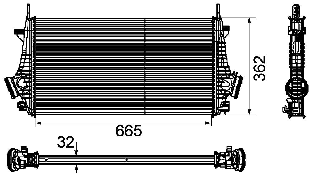 MAHLE CI 191 000P Ladeluftkühler BEHR PREMIUM LINE von MAHLE