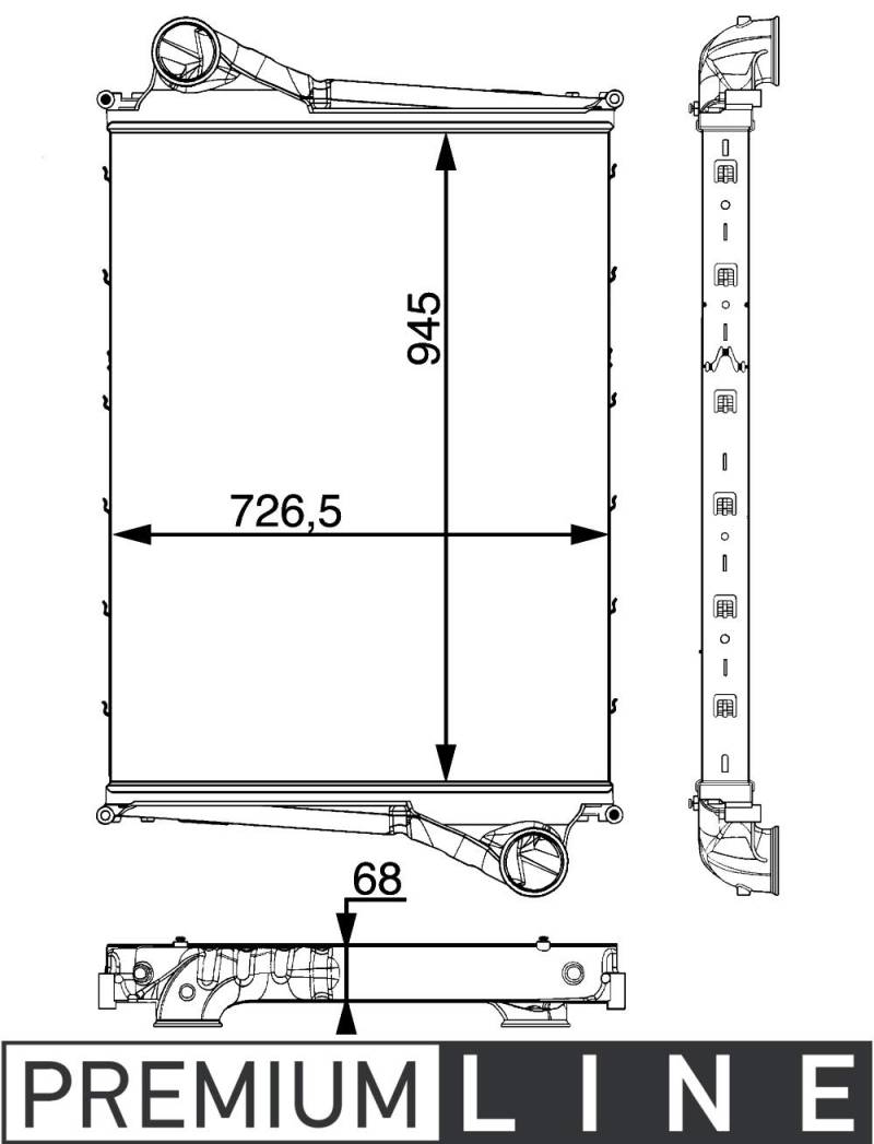 MAHLE CI 215 000P Ladeluftkühler BEHR PREMIUM LINE von MAHLE