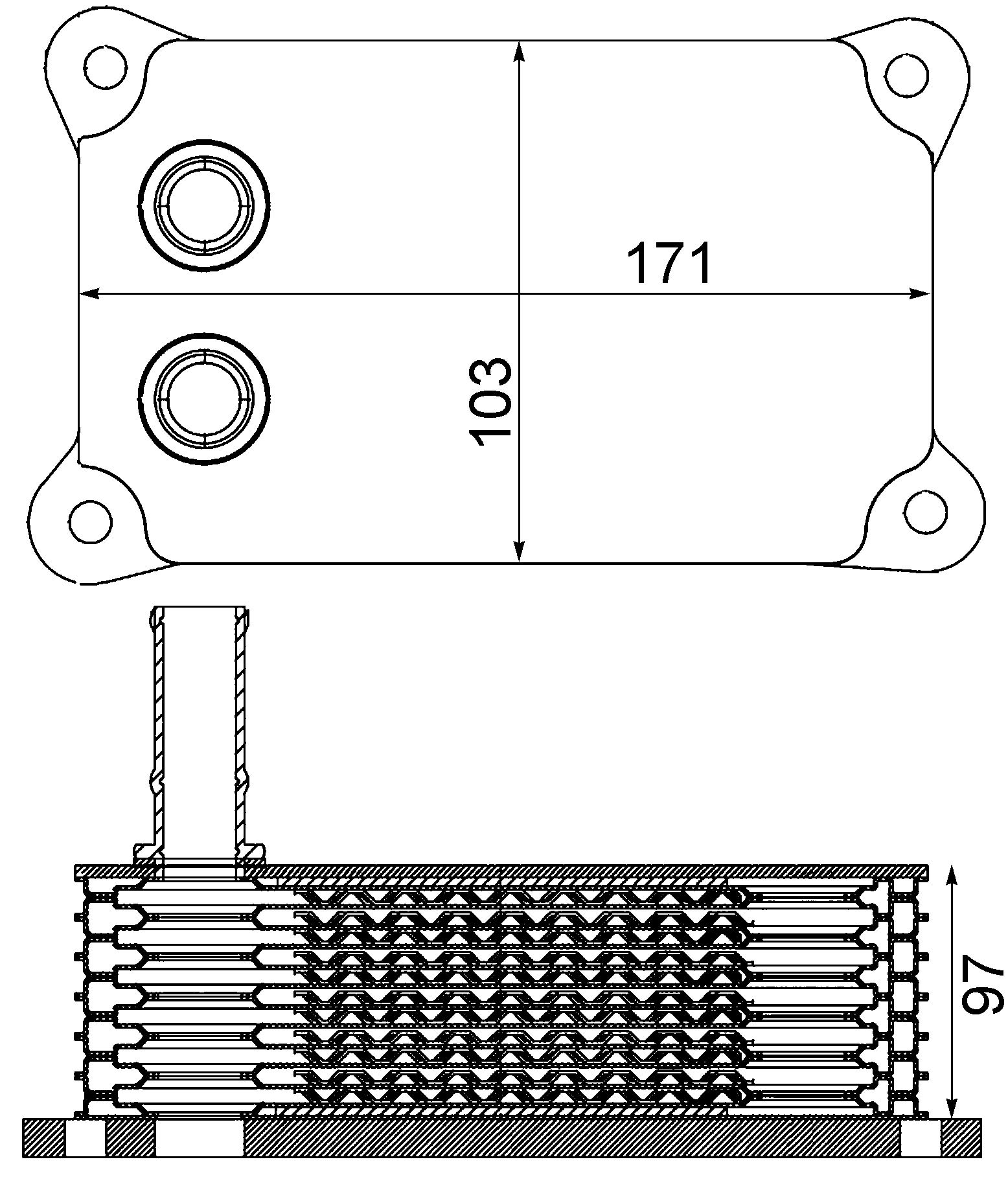 MAHLE CLC 200 000S Ölkühler Motoröl u.a. passend für FORD TRANSIT Bus (FD_ _/ FB_ _/ FS_ _/ FZ_ _/ FC_ _) von MAHLE