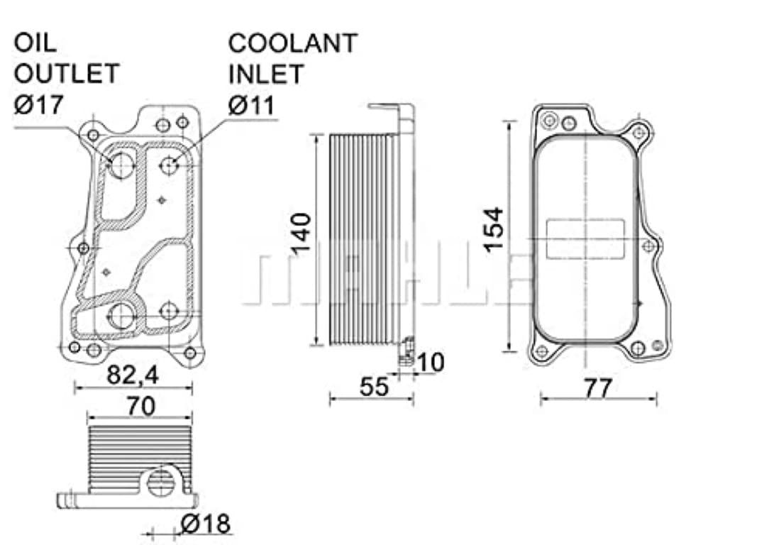 MAHLE CLC 235 000P Ölkühler BEHR PREMIUM LINE von MAHLE