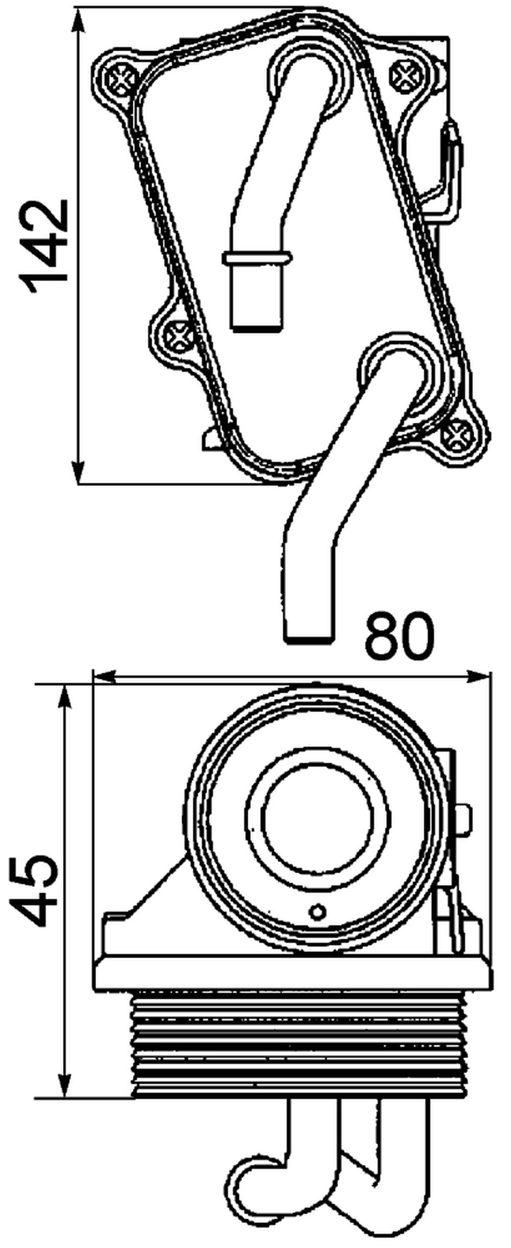 MAHLE CLC 24 000P Ölkühler Motoröl u.a. passend für MERCEDES S-KLASSE (W220) von MAHLE