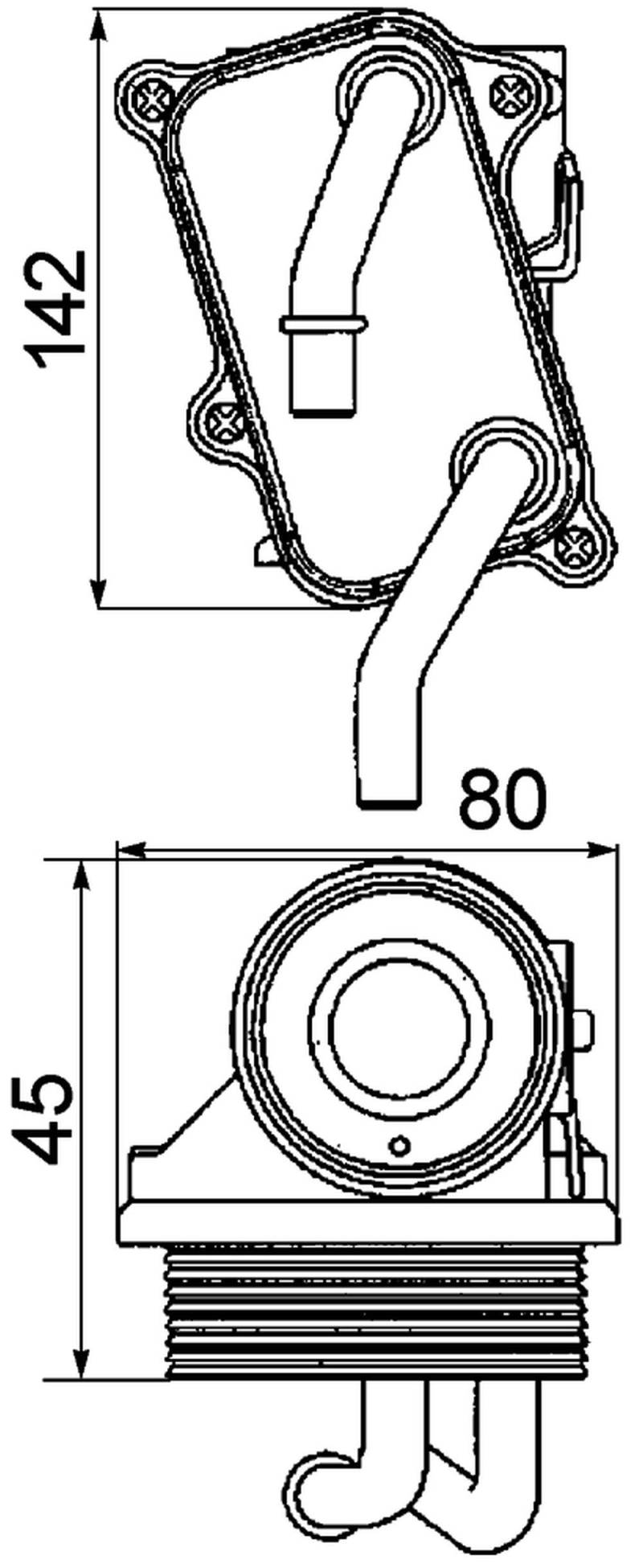 MAHLE CLC 24 000P Ölkühler Motoröl u.a. passend für MERCEDES S-KLASSE (W220) von MAHLE