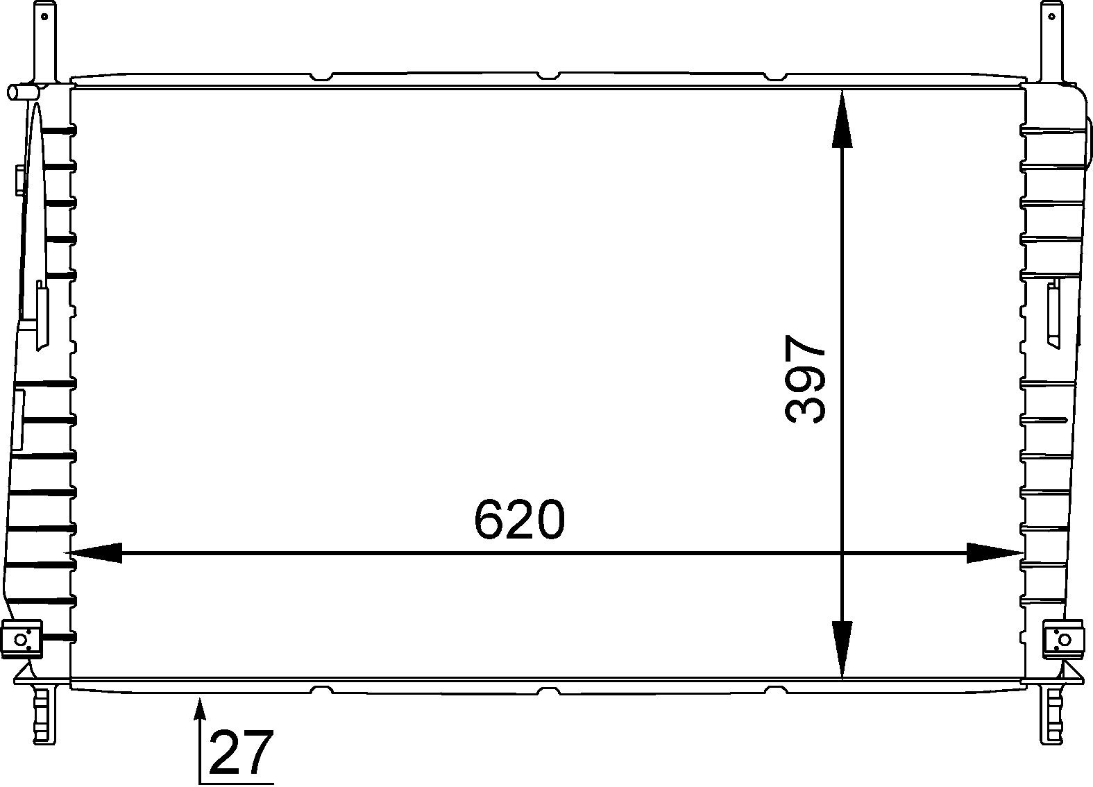 MAHLE CR 1141 000S Kühlmittelkühler BEHR von MAHLE