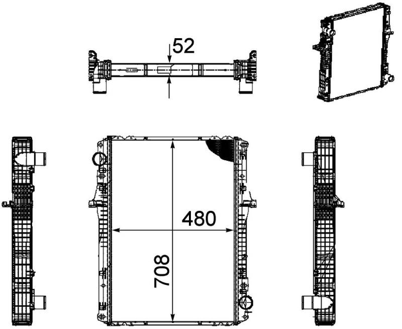 MAHLE CR 1170 000P Kühlmittelkühler BEHR PREMIUM LINE von MAHLE