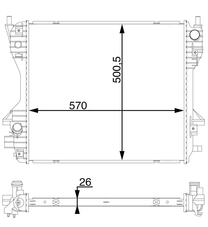 MAHLE CR 1358 000S Kühlmittelkühler BEHR von MAHLE