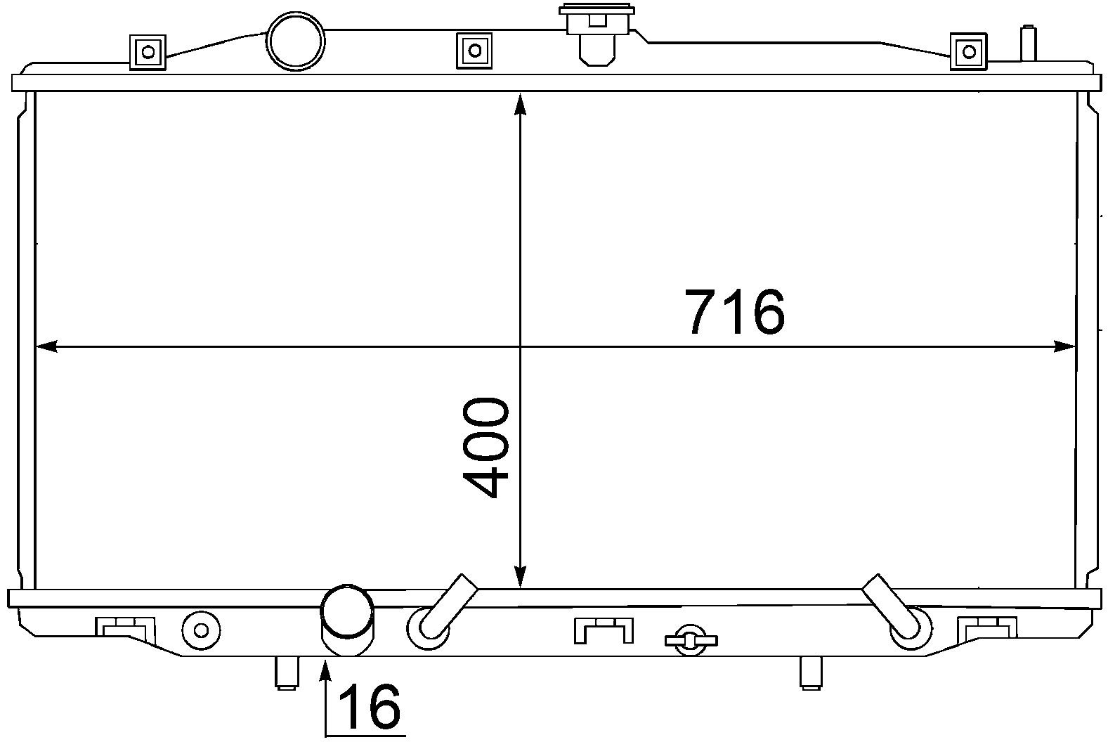 MAHLE CR 1462 000S Kühlmittelkühler BEHR von MAHLE