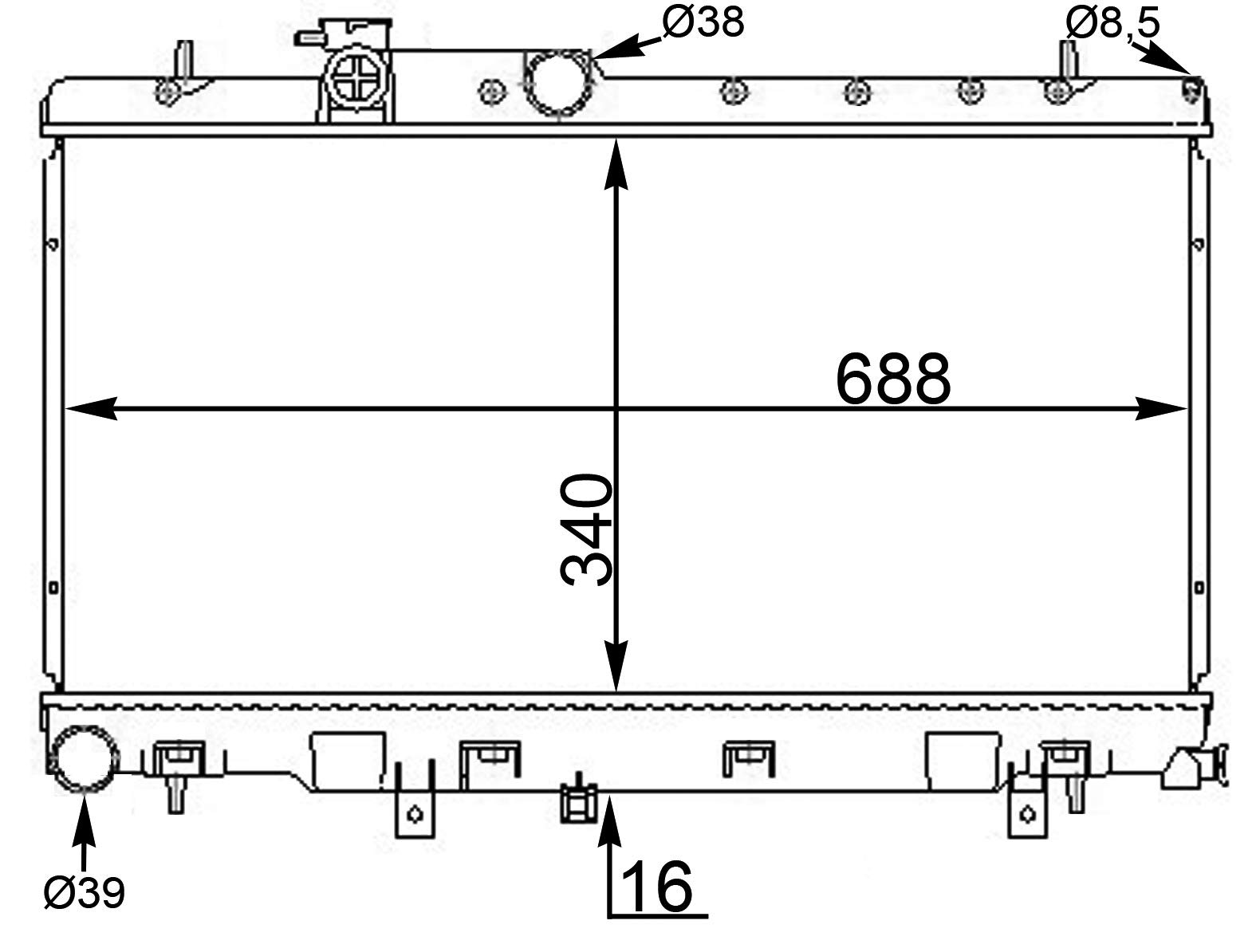 MAHLE CR 1560 000S Kühlmittelkühler BEHR von MAHLE