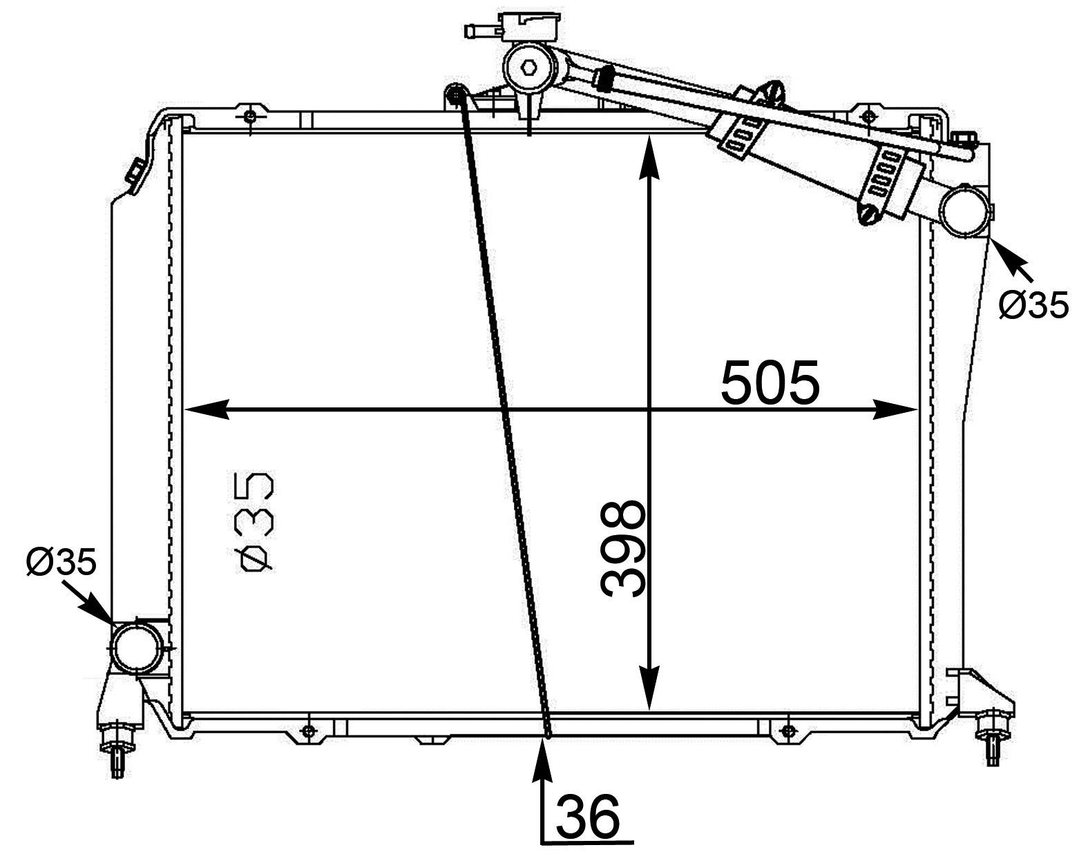 MAHLE CR 1572 000S Kühlmittelkühler BEHR von MAHLE