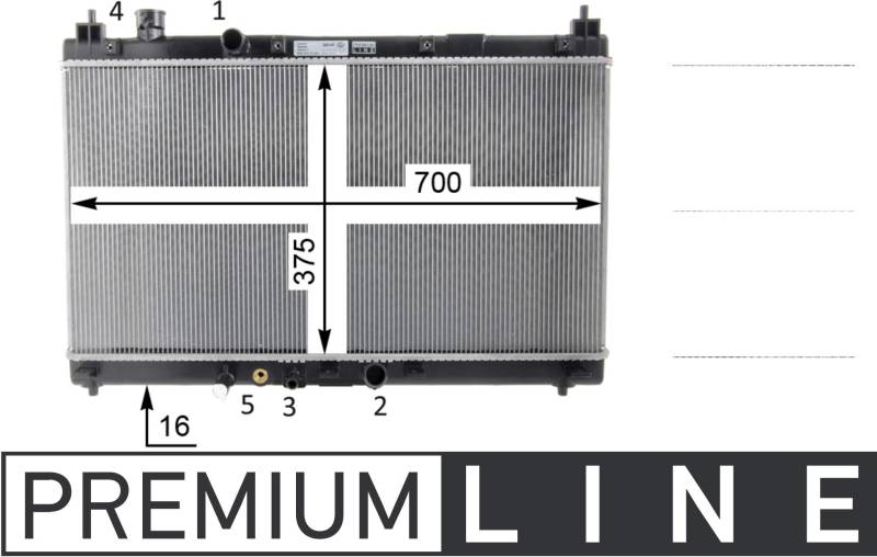 MAHLE CR 1589 000P Kühlmittelkühler BEHR PREMIUM LINE von MAHLE