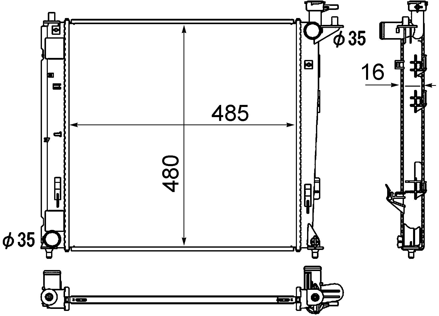 MAHLE CR 1893 000S Kühlmittelkühler BEHR von MAHLE