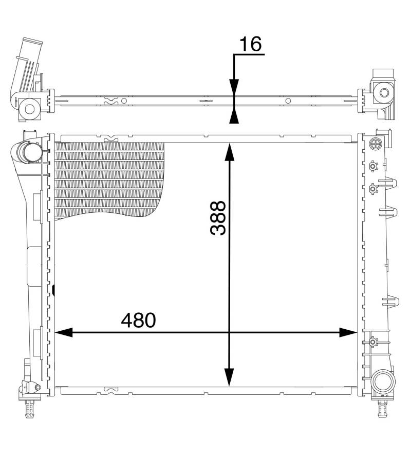 MAHLE CR 2004 000S Kühlmittelkühler BEHR von MAHLE