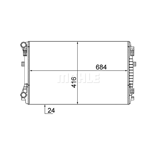 MAHLE CR 2054 001S Kühler Motorkühlung u.a. passend für VW GOLF VII (5G1/ BQ1/ BE1/ BE2) von MAHLE