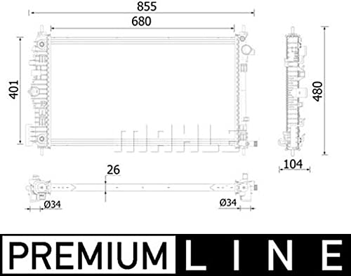 MAHLE CR 2225 000P Kühlmittelkühler BEHR PREMIUM LINE von MAHLE