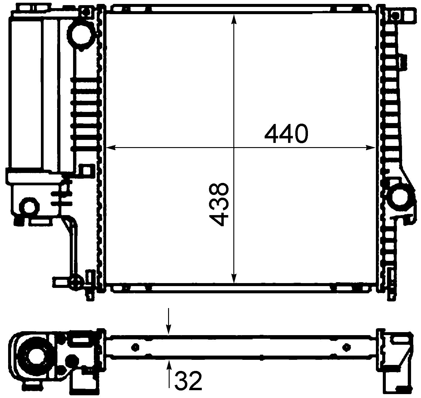 MAHLE CR 330 000S Kühlmittelkühler BEHR von MAHLE