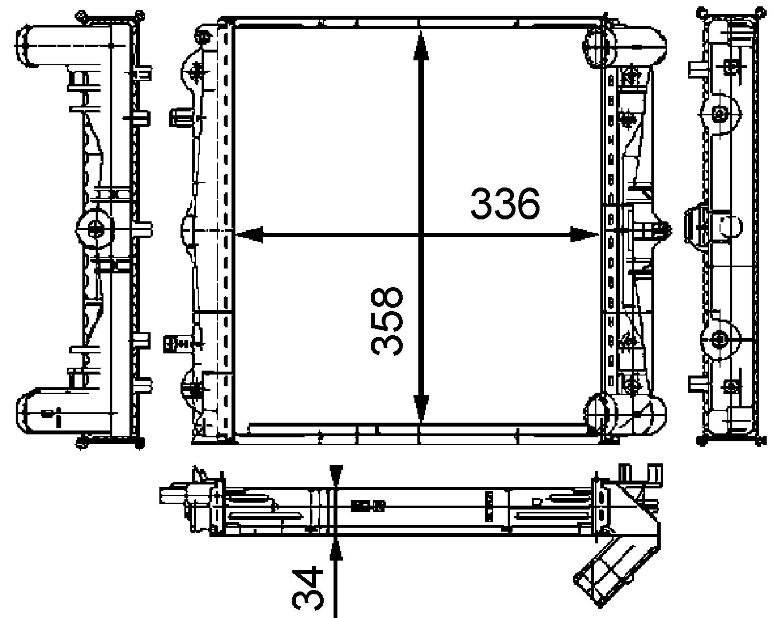 MAHLE CR 383 000S Kühlmittelkühler BEHR von MAHLE