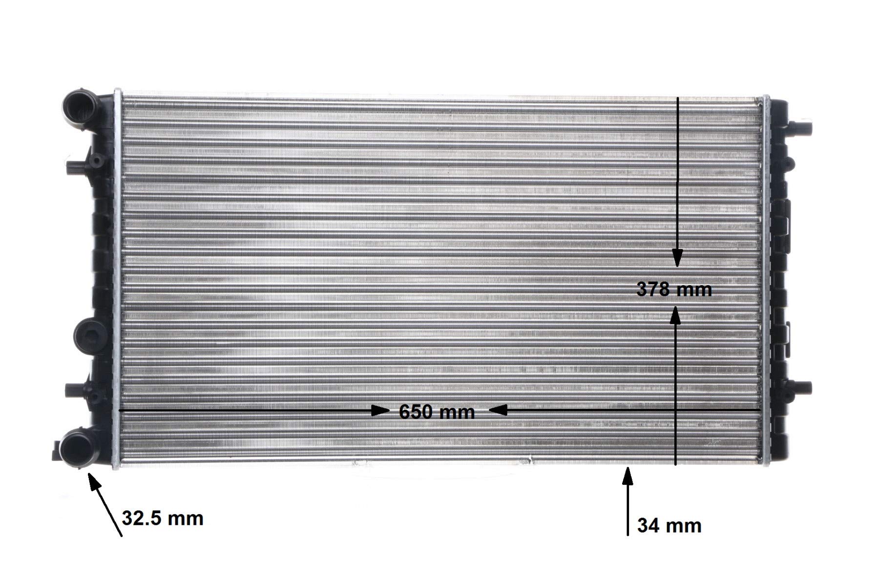 MAHLE CR 477 001S Kühler Motorkühlung mit Schnellkupplungen u.a. passend für VW NEW BEETLE (9C1/ 1C1) von MAHLE