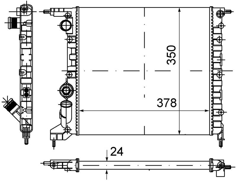 MAHLE CR 615 000S Kühlmittelkühler BEHR von MAHLE